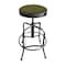Holland Bar Stool Co Adjustable Stool, Clear Coat Finish, Graph Parrot Seat 910CL015 - alternate 1